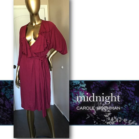 Midnight by Carole Hochman Other - MIDNIGHT BY CAROLE HOCHMAN Ruffle Front Robe NEW WITHOUT TAGS!